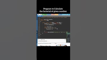 Program to Calculate the factorial of given number. #javaprogramming #coding #freshers #interview