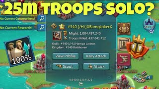 Lords Mobile - Best YOLO SOLO with Haji account on KVK. CRAZY REPORTS. 100% SIZE BOOST