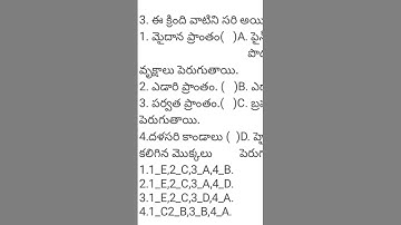 AP Tet & DSC 4th class EVS vvimp bits.
