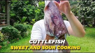 COOKING CUTTLEFISH | SWEET AND SOUR TWIST | FILIPINO STYLE