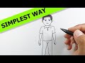 How to draw people  simple drawing ideas  man drawing  boy drawing