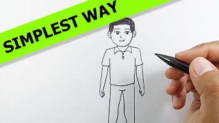 How to draw people | Simple Drawing Ideas | Man Drawing | Boy Drawing