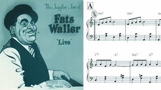 Black and Blue (1929), Fats Waller, partition piano solo