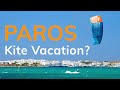 Paros greece  blue water kitesurf and vacation spot