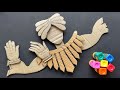 Unique radha krishna wall hanging craftbest out of waste cardboarddiy home decoration ideas