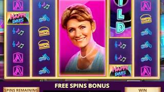HAPPY DAYS Video Slot Casino Game with a HAPPY DAYS FREE SPIN BONUS screenshot 5