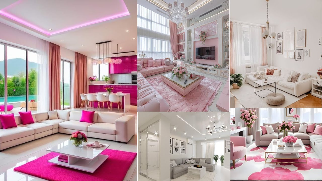 Top Pink & White Living Room Wall Colors | 2024 Best Interior Paint Trends||Best Shades and Designs
