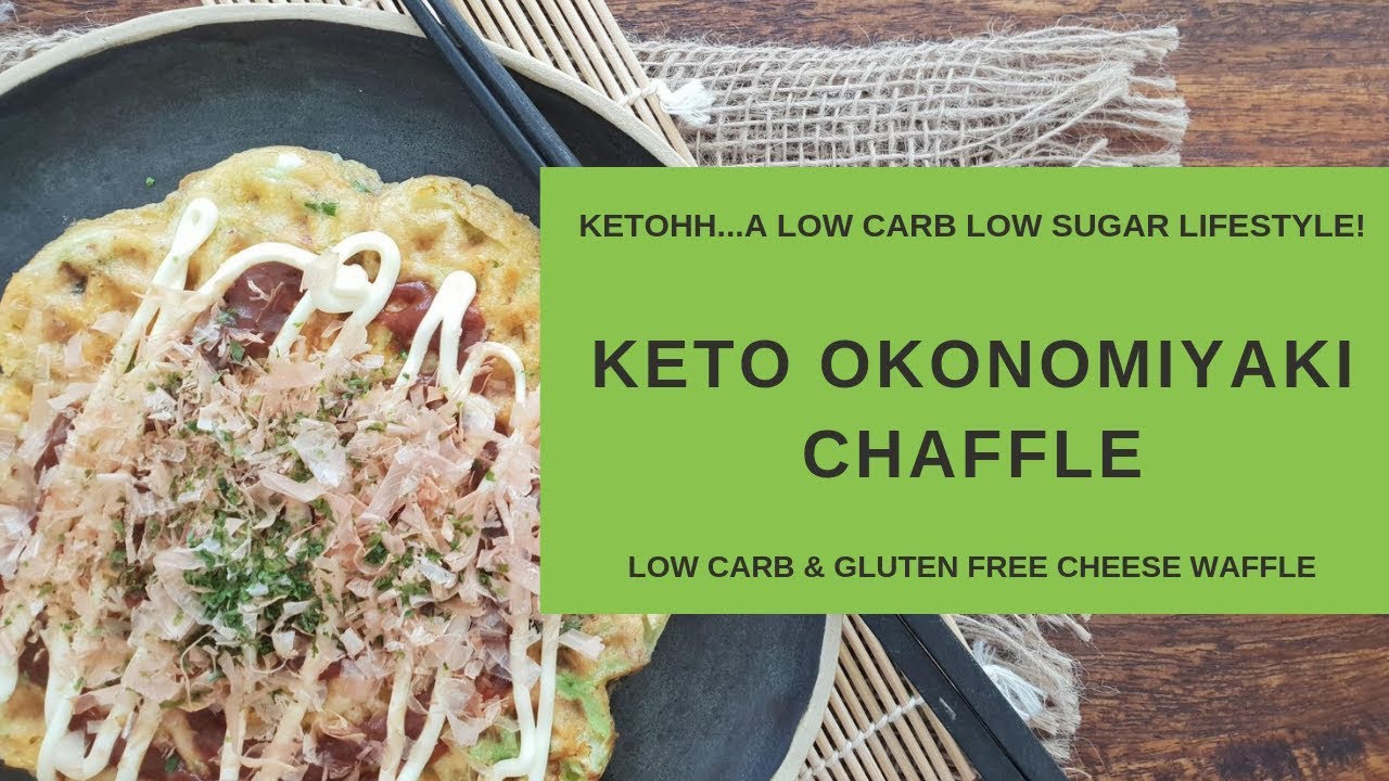 Keto Okonomiyaki Chaffle Ketohh Low Carb and Gluten Free Japanese