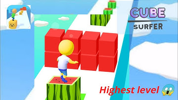 Cube Surfer - All Levels Mobile Gameplay android, iOS games (Level #1-12)//BRAIN SATISFY