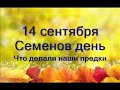 14 сентября-СЕМЕНОВ день.Летопроводец.Бабье лето.Народные приметы.