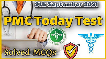 PMC Today Test 9 th september 2021.  PMC MDCAT solved MCQs  by Chemical Asad