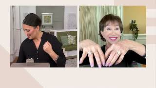 Diamonique x Kathy Levine Juicy Pear Ring, Sterling Silver on QVC