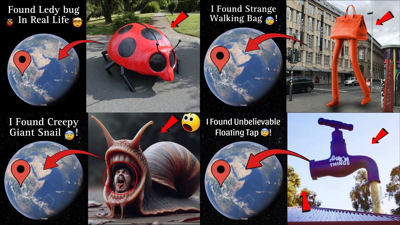 🔥 Top 4 Strange Giant Sculpture in real life On Google Earth 🌍!