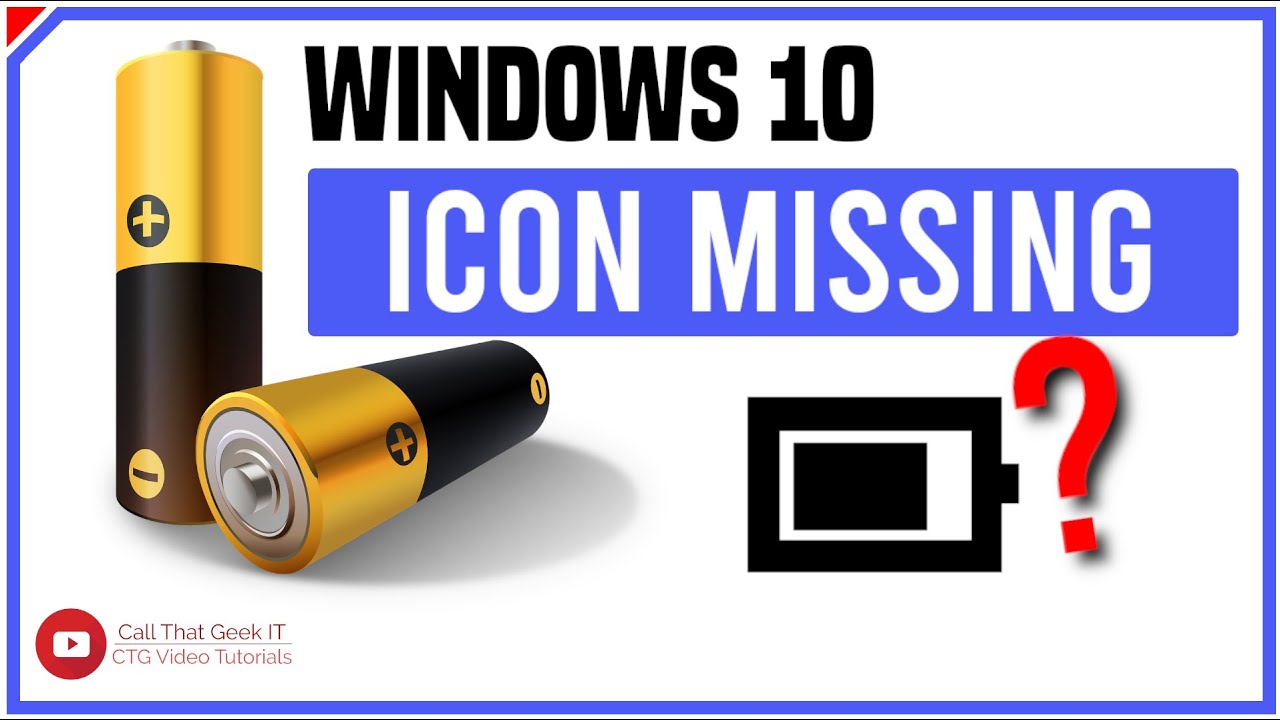Battery Icon Missing Windows 10 | FIXED! – Step by Step Video Tutorial