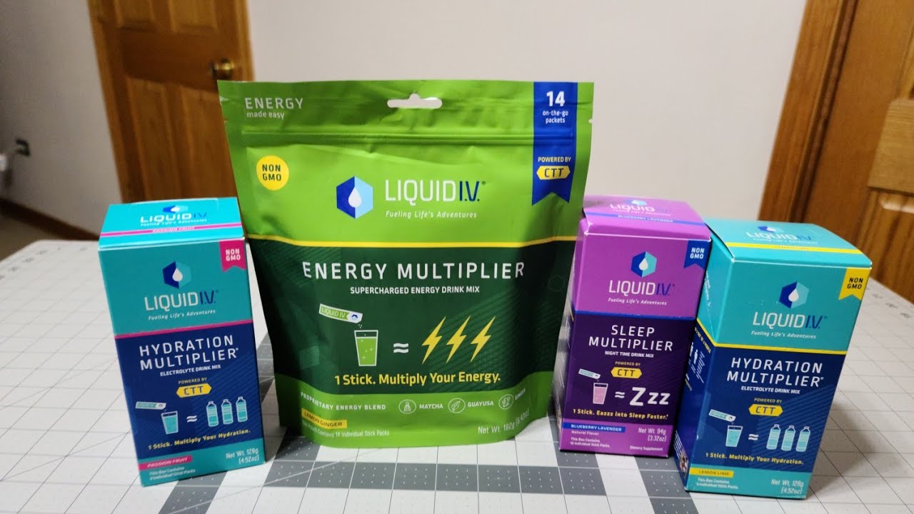 energy Liquid IV Multiple Drinks plus Review YouTube