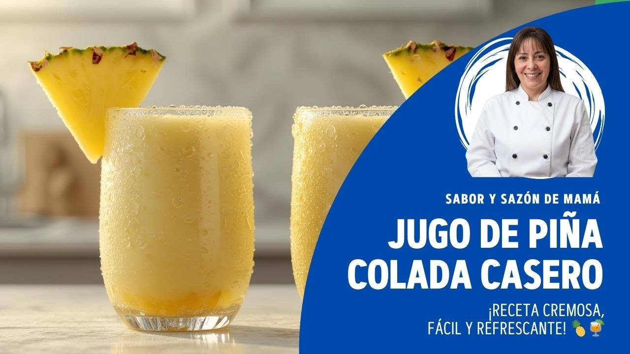 Jugo de Piña Colada Casero: ¡Receta Cremosa, Fácil y Refrescante! 🍍🍹 ...