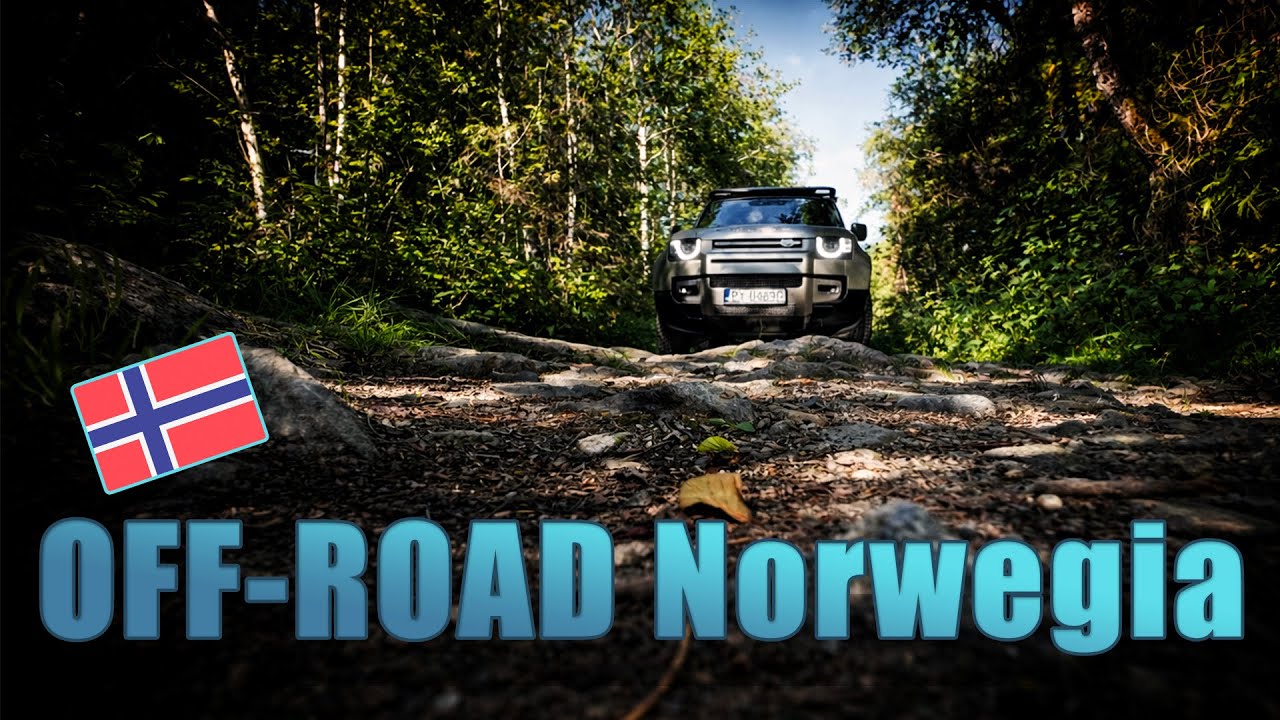 Wjazd nowym Defenderem nad górskie jezioro w Norwegii