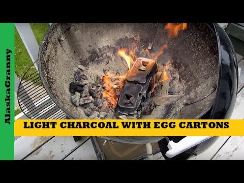 Easy How To Light Charcoal With Egg Cartons- Easy Charcoal Fire Starters Tips Tricks Hacks