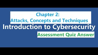 CISCO Introduction to Cybersecurity | Chapter 2: Attacks, Concepts and Techniques Quiz Answer