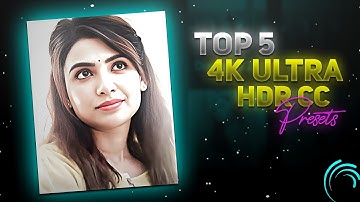TOP 5 SHARPEN HDR CC PRESETS 🔥 ALIGHT MOTION 4K CC XML 😱 TOP 5 CC PRESETS PACK