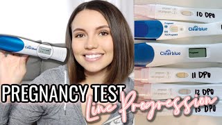 PREGNANCY TEST LINE PROGRESSION 2020 | 10 DPO - 13 DPO | BABY #2