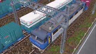 新VRM3★リバーシループ貨物レイアウト完成25 EF200 14ヤード3番線