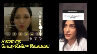 Indian Actresses Farting Confessions - Tamanna, Shruthi Shraddha, Priyanka screenshot 2