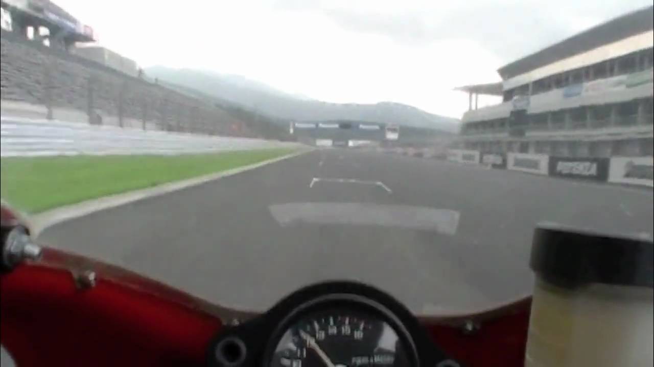 Top speed at Fuji Straightaway on a Honda VFR400 plus crash
