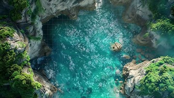 D&D | Rocky Coast Part 1 Grid | Animated Battle Maps
