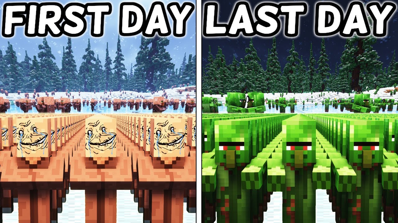 Я создал в Minecraft симулятор выживания на острове зомби-апокалипсиса, в котором участвуют 100 ж...