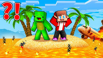 JJ and Mikey Survive 100 DAYS On a LAVA ISLAND in Minecraft - Maizen