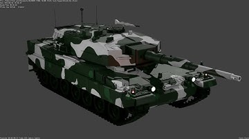 Tank 3D Model Blender - Leopard 2