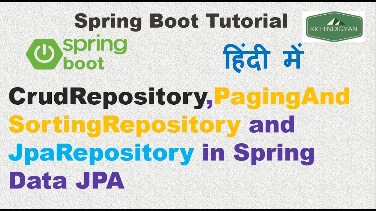 SpringBoot - Difference between CrudRepository, JpaRepository and  PagingAndSortingRepository - Javasavvy Spring