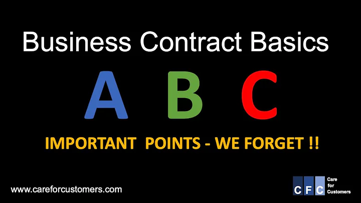 Business Contract Basics - Important Points to Remember When Putting Together a Contract - DayDayNews