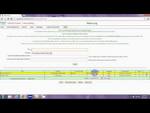 ACPDLS Staff SRP Tutorial - Awarding Prizes & Tickets