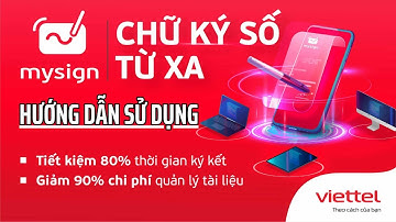 Hướng dẫn sử dụng Chữ ký số từ xa MySign Viettel, CloudCA Viettel