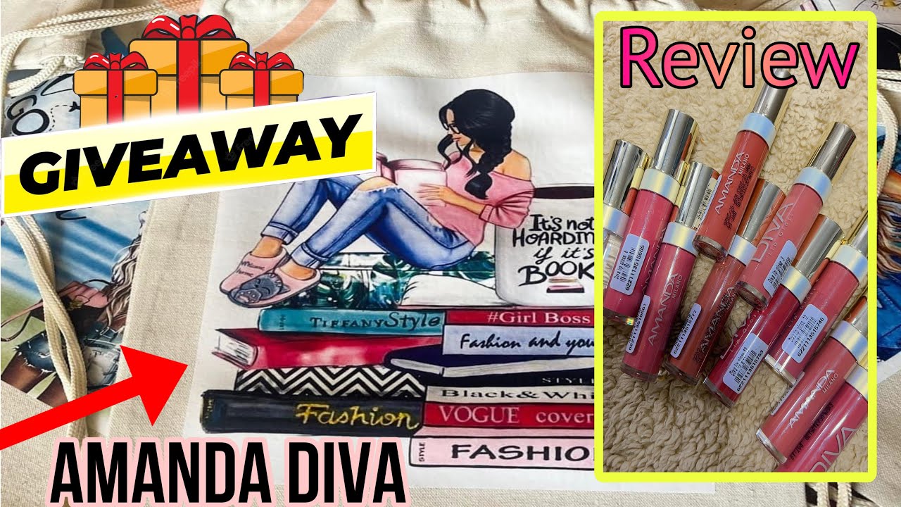 ريفيو ليب جلوس اماندا الجديد diva lipgloss 🔥ومسابقه وgiveaway لخمس بنات ❤️هدايا حلوه جدا هتعجبكم ❤️