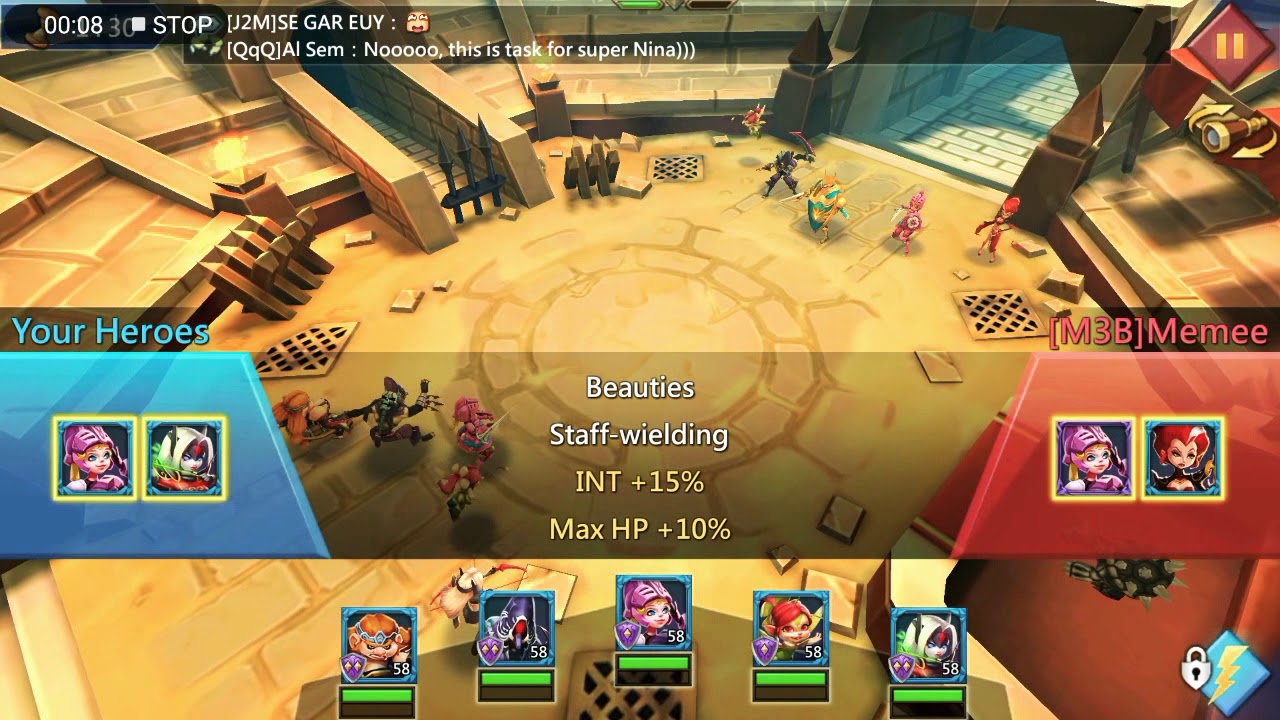 Lords Mobile: Colosseum  f2p heroes winning 3 crowns