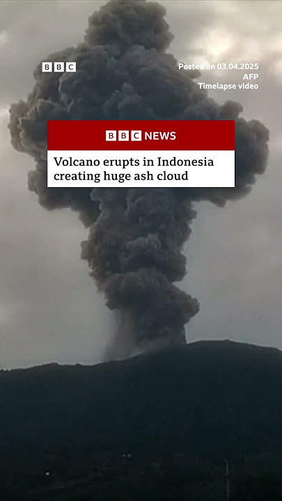 Indonesia's Mount Marapi erupted, sending ash 1.5km into the air. #Indonesia #Volcano #BBCNews