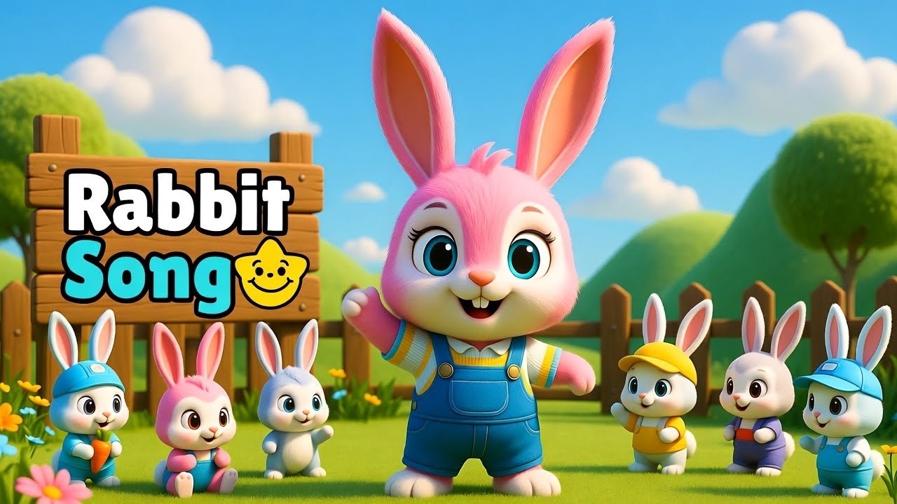 Rabbit Song 🐰🐰 | Cute Bunny Nursery Rhyme | Fun Kids Song for Toddlers ...