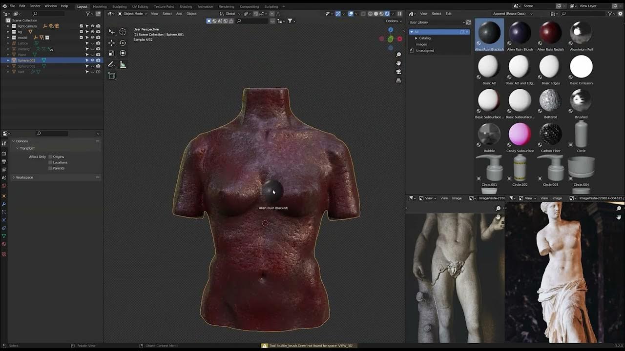 Blender quick sculpting timelapse torso study YouTube
