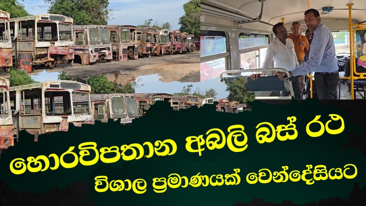 හොරවිපතාන අබලි බස් රථ විශාල ප්‍රමාණයක් වෙන්දේසියට