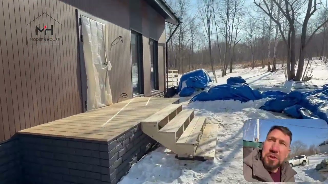 Обзор строящегося одноэтажного дома по проекту МХ 70 | СК Modern House, г. Владивосток