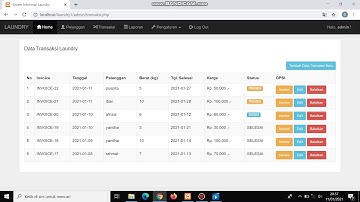 UAS PEMROGRAMAN WEB, SISTEM INFORMASI LAUNDRY