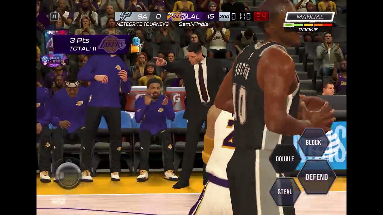 Playing NBA 2K mobile
