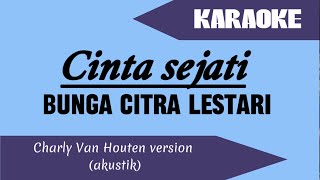 KARAOKE.. Cinta sejati - Bunga Citra lestari ||| Charly Van Houten ( Akustik Version )