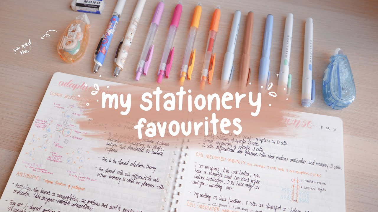 Stationery essentials & favourites for notetaking!! Calligraphy pens