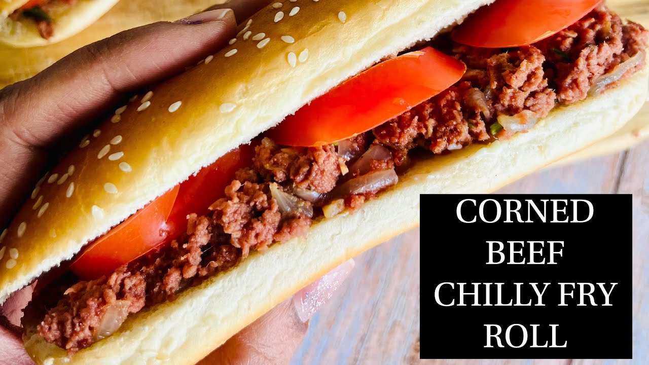 Corned Beef Chilly Fry Roll Recipe Easy Corned Beef Chilly Fry