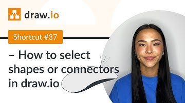 Shortcut #37 - How to select shapes or connectors in draw.io