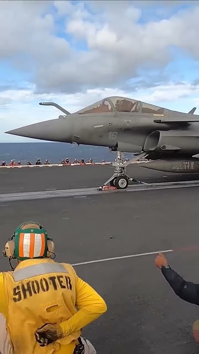 French Rafale fighter jets flight ops aboard USS George H.W. Bush  #rafale